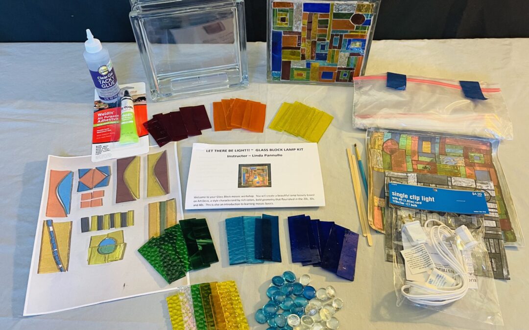 LET THERE BE LIGHT!!: Mosaic Glass Block Lamp Workshop