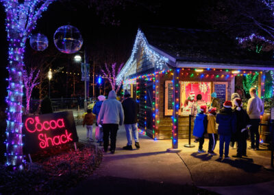 Cocoa Shack decorated with lights