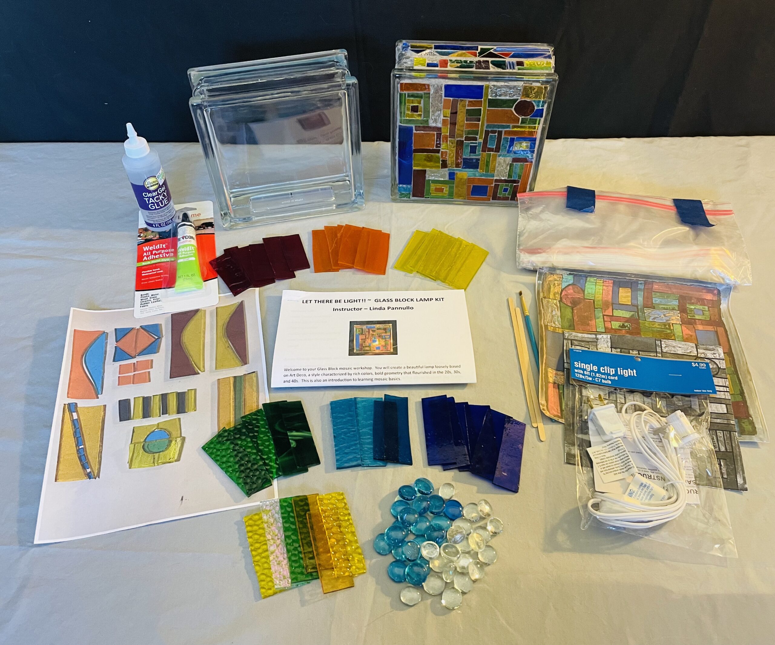 mosaic glass block supplies
